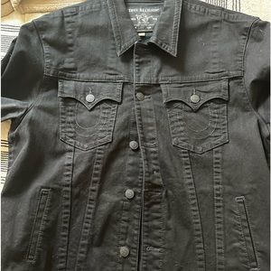 True religion black denim jacket